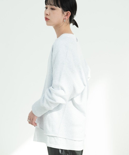 Aunt Marie's（アントマリーズ）の「深Vネックスウェットプルオーバー / AUNT MARIE 'S（スウェット・レディース・アイボリー/ブラック/ライトグレー・FREE）」の14枚目の写真