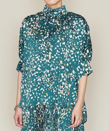 ASTRAET | ＜ASTRAET（アストラット）＞ストーンプリント ハイネック ギャザーブラウス(シャツ/ブラウス)