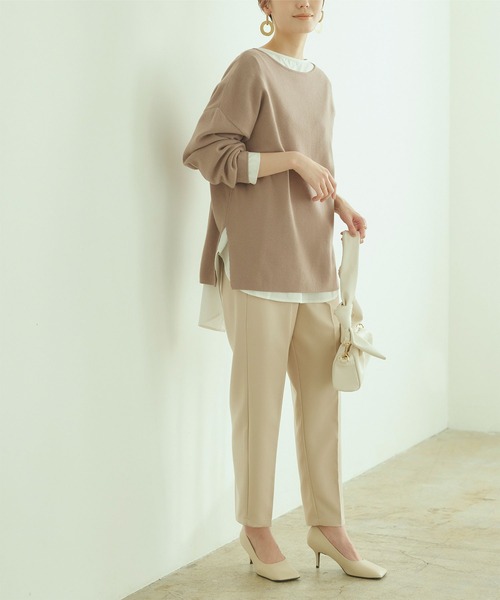 titivate(ティティベイト)の「バック釦ボートネックシャツ(シャツ/ブラウス・レディース・オフホワイト/ライトグレー/ブルー系その他・S/M)」の4枚目の写真