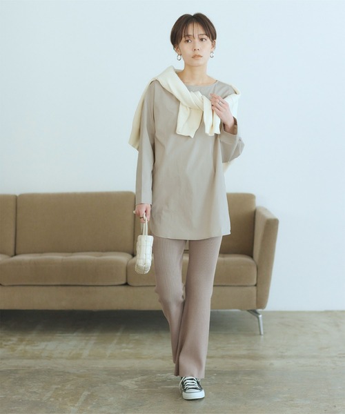 titivate(ティティベイト)の「バック釦ボートネックシャツ(シャツ/ブラウス・レディース・オフホワイト/ライトグレー/ブルー系その他・S/M)」の17枚目の写真