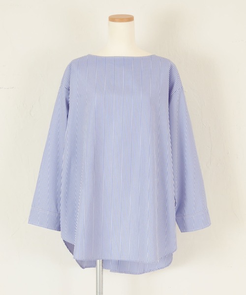 titivate(ティティベイト)の「バック釦ボートネックシャツ(シャツ/ブラウス・レディース・オフホワイト/ライトグレー/ブルー系その他・S/M)」の16枚目の写真