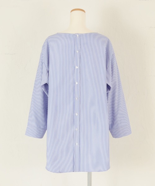 titivate(ティティベイト)の「バック釦ボートネックシャツ(シャツ/ブラウス・レディース・オフホワイト/ライトグレー/ブルー系その他・S/M)」の20枚目の写真