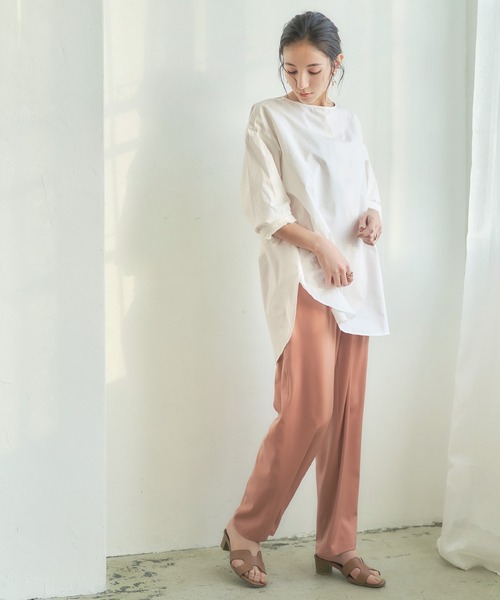 titivate(ティティベイト)の「バック釦ボートネックシャツ(シャツ/ブラウス・レディース・オフホワイト/ライトグレー/ブルー系その他・S/M)」の22枚目の写真