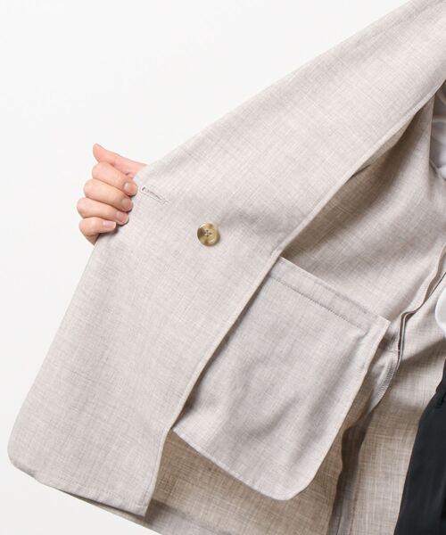 NICOLE white（ニコルホワイト）の「ダブルジャケット（テーラードジャケット・レディース・ベージュ/ネイビー/サックスブルー・FREE）」の14枚目の写真