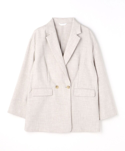 NICOLE white（ニコルホワイト）の「ダブルジャケット（テーラードジャケット・レディース・ベージュ/ネイビー/サックスブルー・FREE）」の21枚目の写真