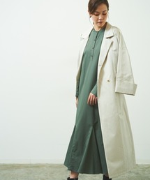 HERENCIA | コットンリネン ドルマンコート(その他アウター)