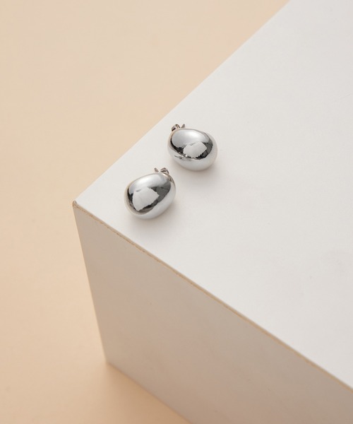 ADAM ET ROPE'(アダムエロペ)の「【LES BIJOUX】ドロップサーキュラーピアス(ピアス(両耳用)・レディース・ゴールド/シルバー・FREE)」の1枚目の写真