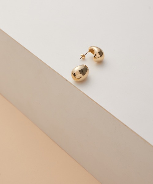 ADAM ET ROPE'(アダムエロペ)の「【LES BIJOUX】ドロップサーキュラーピアス(ピアス(両耳用)・レディース・ゴールド/シルバー・FREE)」の2枚目の写真