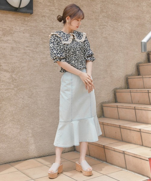 Claup ワンアフターアナザーナイスクラップ のファッション One Nice スカート Nice Another Another After マーメイドデニムスカート デニムスカート