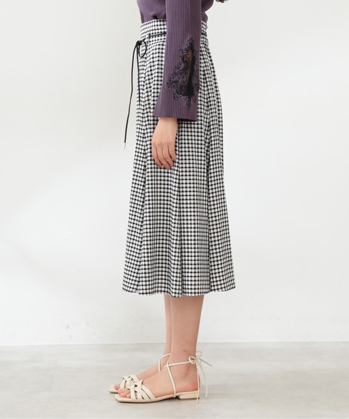 JILL by JILL STUART（ジルバイジルスチュアート）の「◇マーメイドギンガムスカート（スカート・レディース・ブラック/ベージュ・SMALL/MEDIUM）」の11枚目の写真