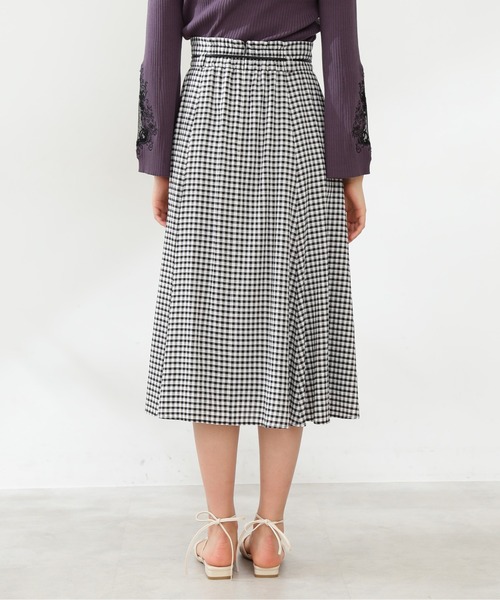 JILL by JILL STUART（ジルバイジルスチュアート）の「◇マーメイドギンガムスカート（スカート・レディース・ブラック/ベージュ・SMALL/MEDIUM）」の6枚目の写真