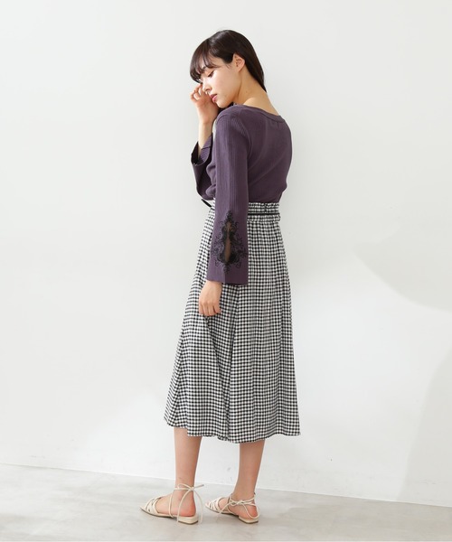 JILL by JILL STUART（ジルバイジルスチュアート）の「◇マーメイドギンガムスカート（スカート・レディース・ブラック/ベージュ・SMALL/MEDIUM）」の15枚目の写真