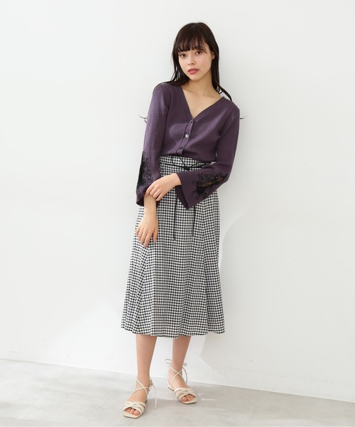 JILL by JILL STUART（ジルバイジルスチュアート）の「◇マーメイドギンガムスカート（スカート・レディース・ブラック/ベージュ・SMALL/MEDIUM）」の9枚目の写真