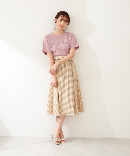 JILL by JILL STUART（ジルバイジルスチュアート）の「◇マーメイドギンガムスカート（スカート・レディース・ブラック/ベージュ・SMALL/MEDIUM）」の3枚目の写真