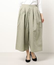 Samansa Mos2 | 麻レーヨンタックワイドパンツ(その他パンツ)
