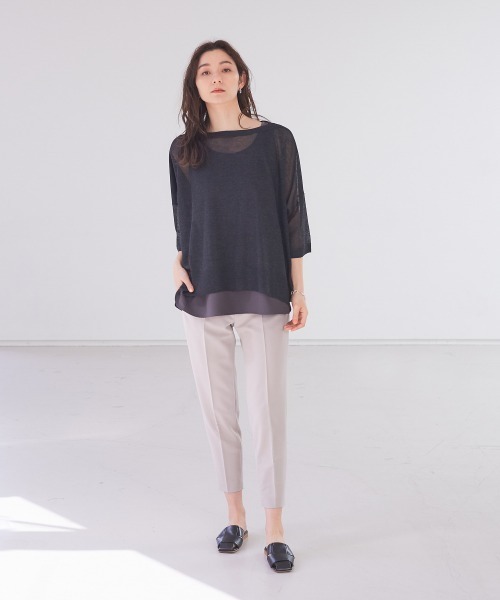 abahouse mavie(アバハウスマヴィ)の「ecru シャツヘムインナータンクショート(タンクトップ・レディース・チャコールグレー/グレイッシュベージュ/ホワイト・フリー)」の20枚目の写真