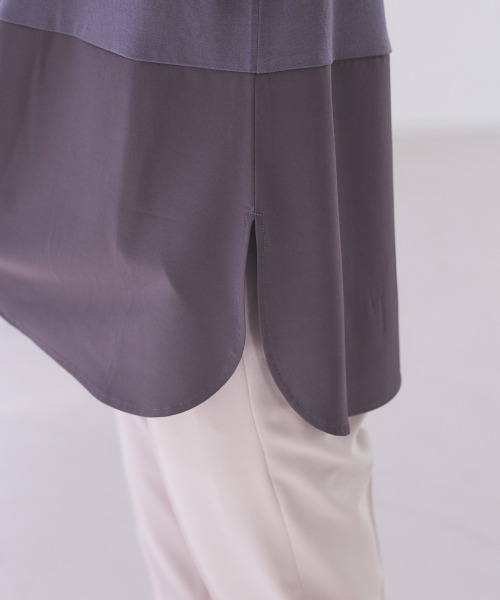 abahouse mavie(アバハウスマヴィ)の「ecru シャツヘムインナータンクショート(タンクトップ・レディース・チャコールグレー/グレイッシュベージュ/ホワイト・フリー)」の17枚目の写真