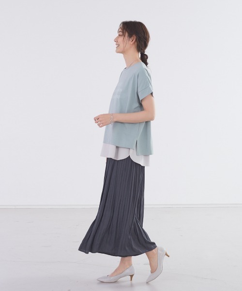 abahouse mavie(アバハウスマヴィ)の「ecru シャツヘムインナータンクショート(タンクトップ・レディース・チャコールグレー/グレイッシュベージュ/ホワイト・フリー)」の15枚目の写真