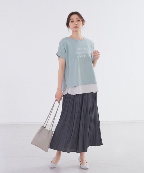 abahouse mavie(アバハウスマヴィ)の「ecru シャツヘムインナータンクショート(タンクトップ・レディース・チャコールグレー/グレイッシュベージュ/ホワイト・フリー)」の19枚目の写真