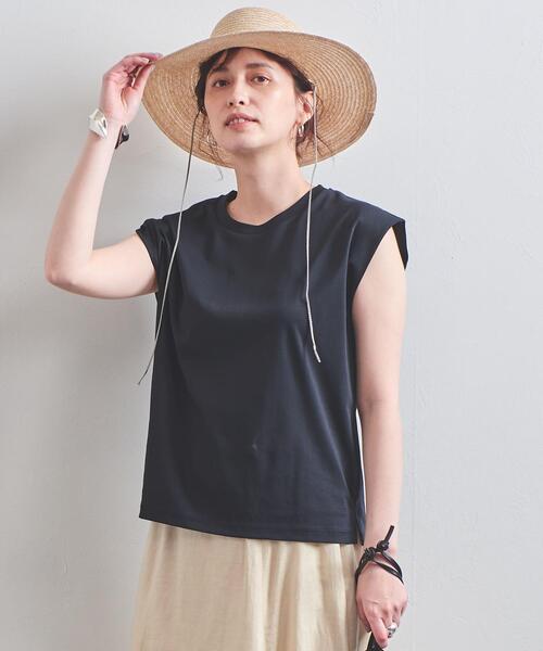 UNITED ARROWS（ユナイテッドアローズ）の「UWSC SMOOTH フレンチスリーブ カットソー◆（Tシャツ/カットソー・レディース・ホワイト/ブラック/パープル・FREE）」の4枚目の写真