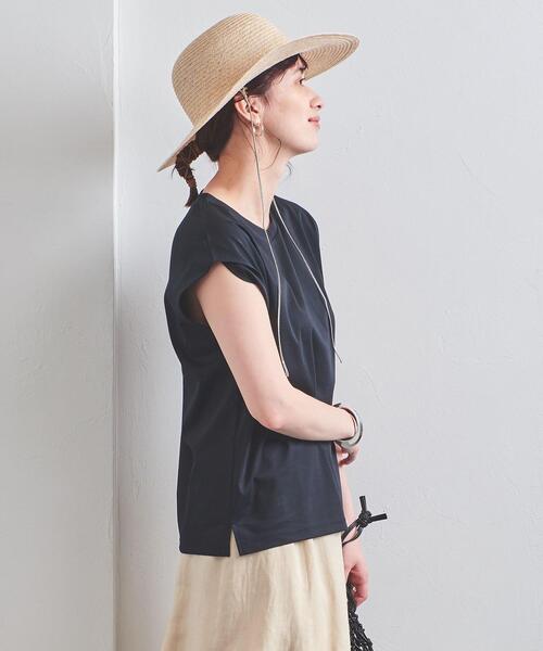 UNITED ARROWS（ユナイテッドアローズ）の「UWSC SMOOTH フレンチスリーブ カットソー◆（Tシャツ/カットソー・レディース・ホワイト/ブラック/パープル・FREE）」の5枚目の写真