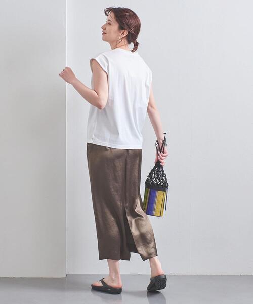 UNITED ARROWS（ユナイテッドアローズ）の「UWSC SMOOTH フレンチスリーブ カットソー◆（Tシャツ/カットソー・レディース・ホワイト/ブラック/パープル・FREE）」の10枚目の写真