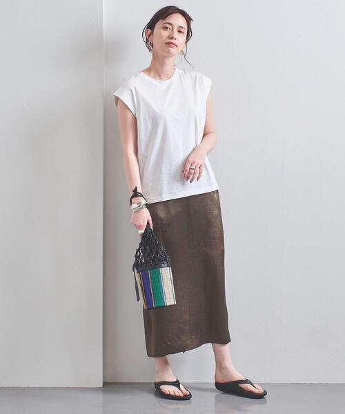 UNITED ARROWS（ユナイテッドアローズ）の「UWSC SMOOTH フレンチスリーブ カットソー◆（Tシャツ/カットソー・レディース・ホワイト/ブラック/パープル・FREE）」の11枚目の写真