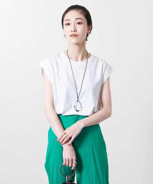 UNITED ARROWS（ユナイテッドアローズ）の「UWSC SMOOTH フレンチスリーブ カットソー◆（Tシャツ/カットソー・レディース・ホワイト/ブラック/パープル・FREE）」の17枚目の写真