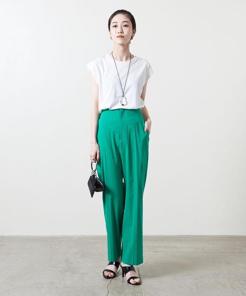 UNITED ARROWS（ユナイテッドアローズ）の「UWSC SMOOTH フレンチスリーブ カットソー◆（Tシャツ/カットソー・レディース・ホワイト/ブラック/パープル・FREE）」の18枚目の写真