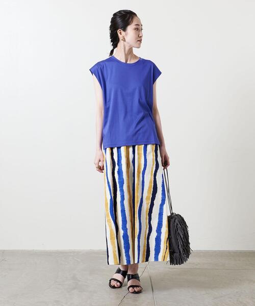 UNITED ARROWS（ユナイテッドアローズ）の「UWSC SMOOTH フレンチスリーブ カットソー◆（Tシャツ/カットソー・レディース・ホワイト/ブラック/パープル・FREE）」の21枚目の写真