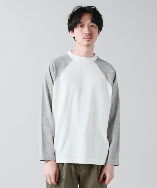 SPALDING(スポルディング)の「【SPALDING×JS/スポルディング】ラグランベースボールTシャツ(Tシャツ/カットソー・メンズ・グレー・LARGE/MEDIUM)」の1枚目の写真