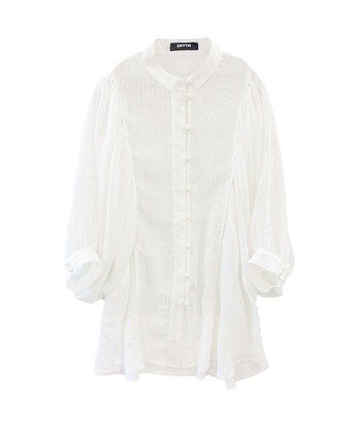 ENVYM（アンビー）の「ボリュームスリーブギャザーＢｌｏｕｓｅ（シャツ/ブラウス・レディース・ベージュ/ブラック/ホワイト・FREE）」の4枚目の写真