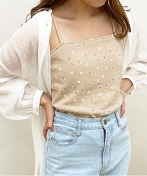 【apres jour clair】カップ付きバッククロスキャミ【ZOZOTOWN限定アイテム】