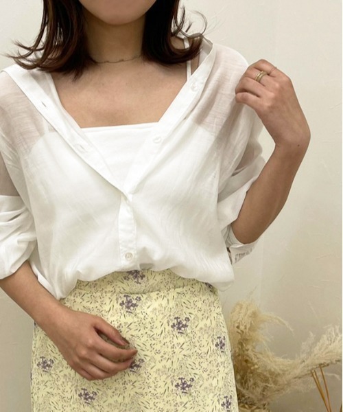 apres jour clair（アプレジュールクレア）の「【apres jour clair】カップ付きバッククロスキャミ【ZOZOTOWN限定アイテム】（キャミソール・レディース・ホワイト系その他/モカ/ライトベージュ/ブラウン系その他/オフホワイト/ベージュ系その他・X-LARGE/フリー）」の8枚目の写真