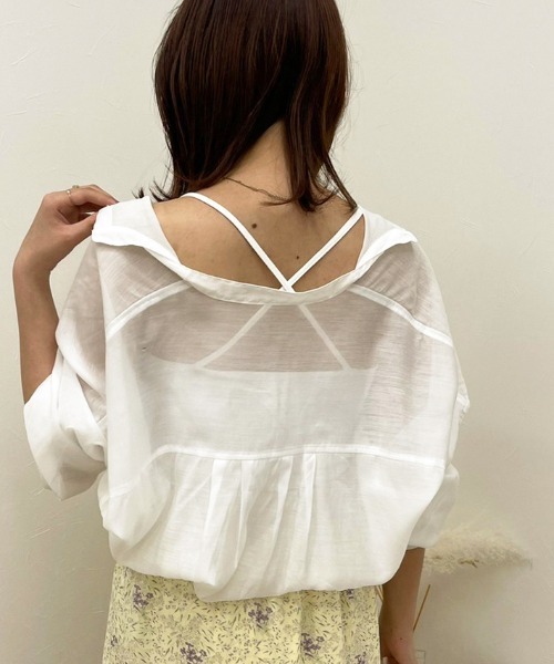 apres jour clair（アプレジュールクレア）の「【apres jour clair】カップ付きバッククロスキャミ【ZOZOTOWN限定アイテム】（キャミソール・レディース・ホワイト系その他/モカ/ライトベージュ/ブラウン系その他/オフホワイト/ベージュ系その他・X-LARGE/フリー）」の9枚目の写真