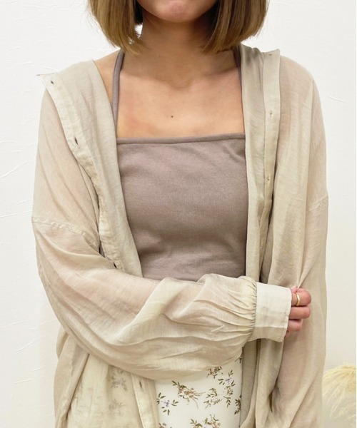 apres jour clair（アプレジュールクレア）の「【apres jour clair】カップ付きバッククロスキャミ【ZOZOTOWN限定アイテム】（キャミソール・レディース・ホワイト系その他/モカ/ライトベージュ/ブラウン系その他/オフホワイト/ベージュ系その他・X-LARGE/フリー）」の18枚目の写真