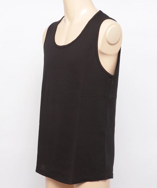 WEGO（ウィゴー）の「WEGO/ワッフルラウンドタンクトップ（タンクトップ・メンズ・ブラック/杢グレー/ホワイト・MEDIUM/SMALL/LARGE）」の20枚目の写真