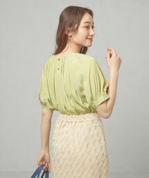 closet story | ＜closet story＞ ポリエステルサテン ギャザー ブラウス(シャツ/ブラウス)