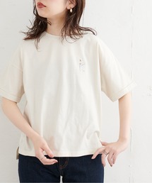 natural couture | New女の子刺繍Tシャツ(Tシャツ/カットソー)