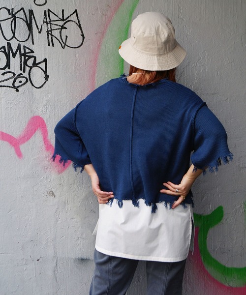 179/WG（イチナナキュウダブルジー）の「ダメージニットセット（アンサンブル・レディース・ブルー/パープル/ライトグレー・FREE）」の14枚目の写真