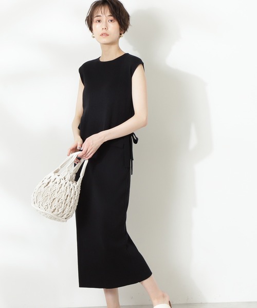 N.（N. Natural Beauty Basic）（エヌエヌナチュラルビューティーベーシック）の「◆ワイドリブベストセットアップ（ワンピース・レディース・ベージュ/オレンジ/ブルー/ブラック・MEDIUM）」の2枚目の写真