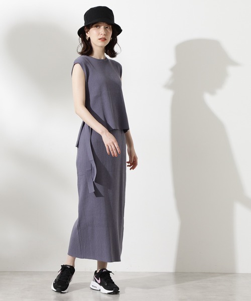 N.（N. Natural Beauty Basic）（エヌエヌナチュラルビューティーベーシック）の「◆ワイドリブベストセットアップ（ワンピース・レディース・ベージュ/オレンジ/ブルー/ブラック・MEDIUM）」の8枚目の写真