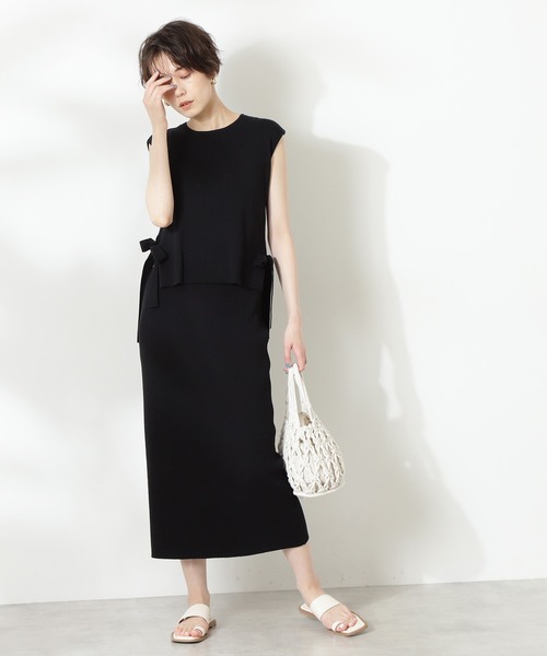 N.（N. Natural Beauty Basic）（エヌエヌナチュラルビューティーベーシック）の「◆ワイドリブベストセットアップ（ワンピース・レディース・ベージュ/オレンジ/ブルー/ブラック・MEDIUM）」の17枚目の写真