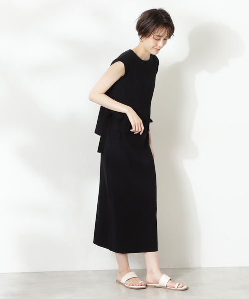 N.（N. Natural Beauty Basic）（エヌエヌナチュラルビューティーベーシック）の「◆ワイドリブベストセットアップ（ワンピース・レディース・ベージュ/オレンジ/ブルー/ブラック・MEDIUM）」の16枚目の写真