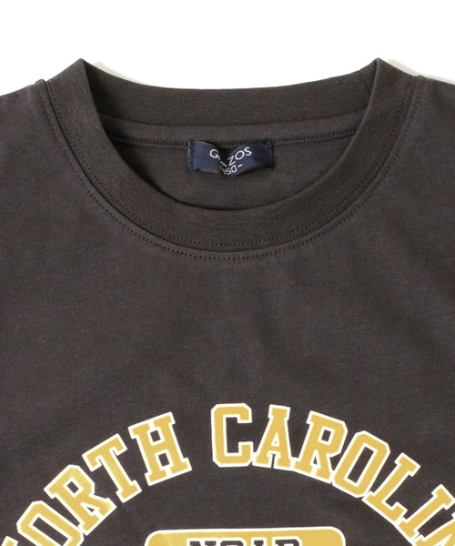 GLAZOS（グラソス）の「天竺・接触冷感ドロップショルダーアソートカレッジロゴ半袖Tシャツ（Tシャツ/カットソー・キッズ・ホワイト/パープル/チャコールグレー/グレー/マスタード/ブルー・130cm/140cm/150cm/160cm/170cm）」の13枚目の写真