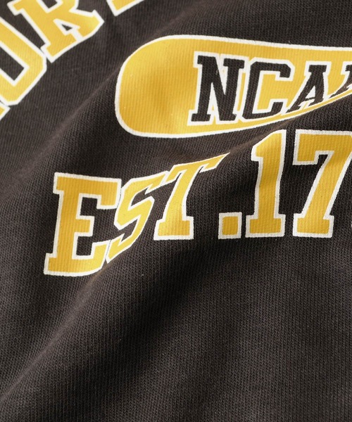 GLAZOS（グラソス）の「天竺・接触冷感ドロップショルダーアソートカレッジロゴ半袖Tシャツ（Tシャツ/カットソー・キッズ・ホワイト/パープル/チャコールグレー/グレー/マスタード/ブルー・130cm/140cm/150cm/160cm/170cm）」の21枚目の写真