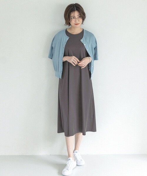 J.PRESS(ジェイプレス)の「【洗える】半袖クルーネック カーディガン(カーディガン/ボレロ・レディース・ホワイト系/ブラック系/ダークブラウン系/ネイビー系/ターコイズブルー系・T13/T15)」の10枚目の写真