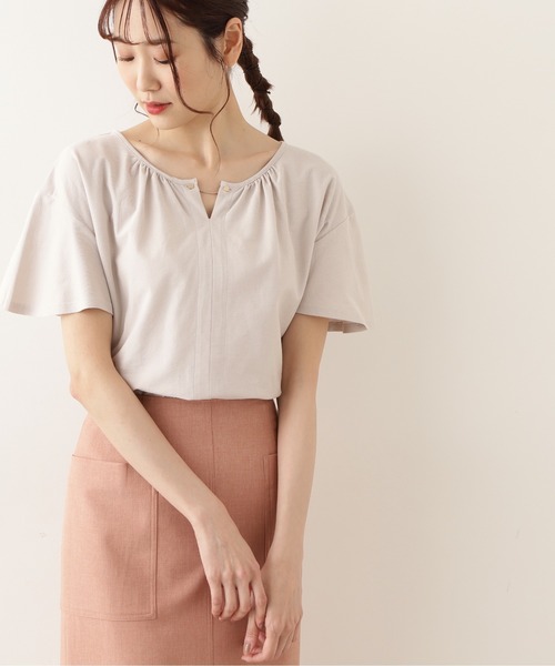 ナチュラルビューティーベーシック　カットソー　ブラウス 楽天市場】シアードットジャガードブラウス NATURAL BEAUTY
