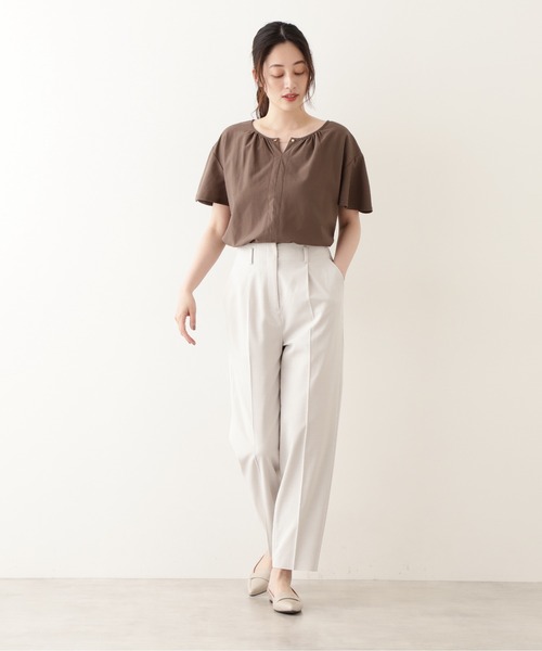 ナチュラルビューティーベーシック　カットソー　ブラウス 楽天市場】【SALE／30%OFF】ノッチドTブラウス NATURAL BEAUTY