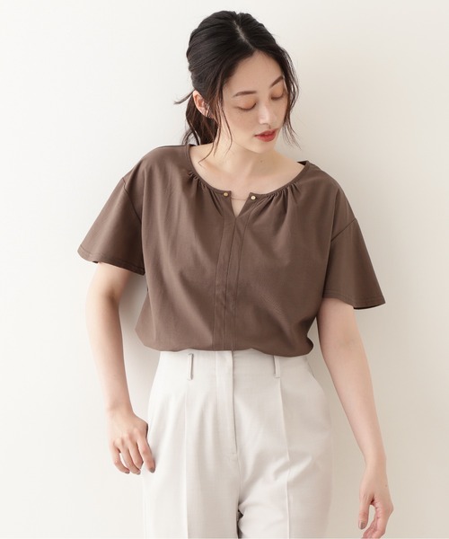 ナチュラルビューティーベーシック　カットソー　ブラウス 楽天市場】タックデザインブラウス NATURAL BEAUTY BASIC